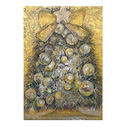 金の小さなクリスマスツリー