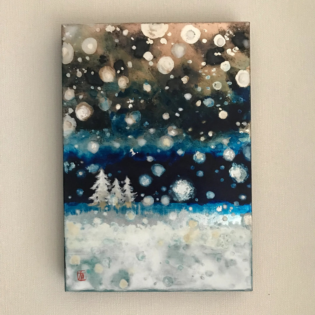 雪の降る夜/YUKI|アート絵画・販売通販WASABI(ワサビ) 雪の降る夜/YUKI|アート絵画・販売通販WASABI(ワサビ)