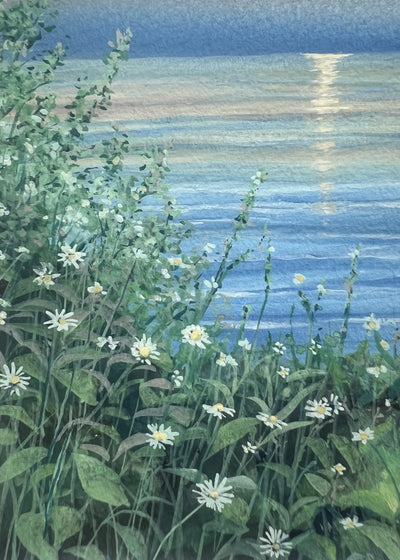 シリーズ　水面と花畑（原画）
