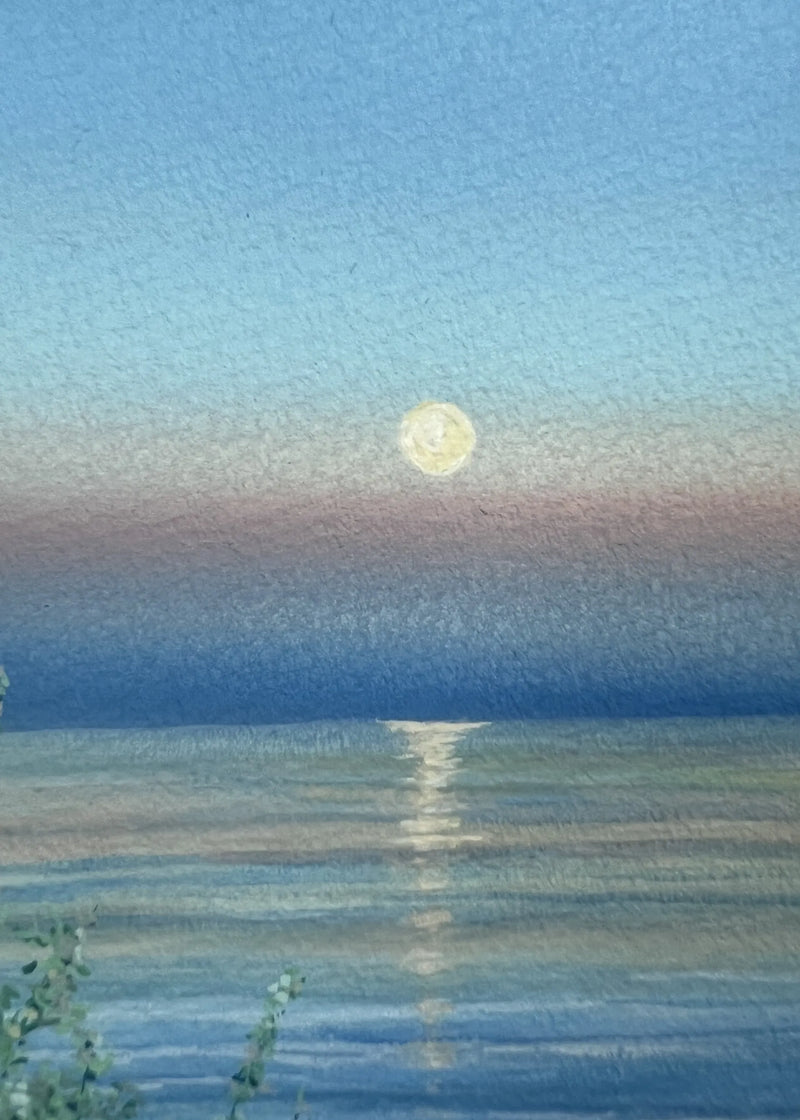 シリーズ　水面と花畑（原画）