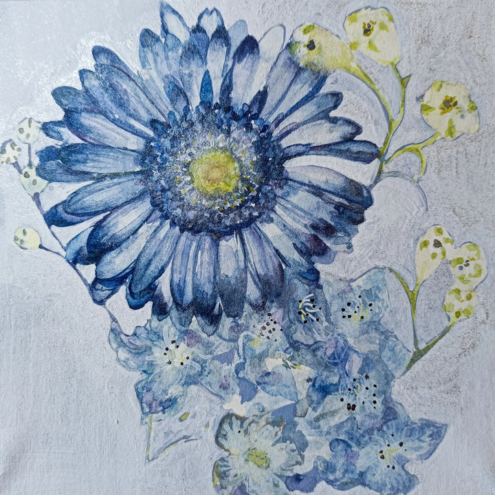 【お花の妖精　ガーベラ】イラスト　グラスアート　水彩画　原画 お花の妖精 ガーベラ】イラスト グラスアート 水彩画 原画