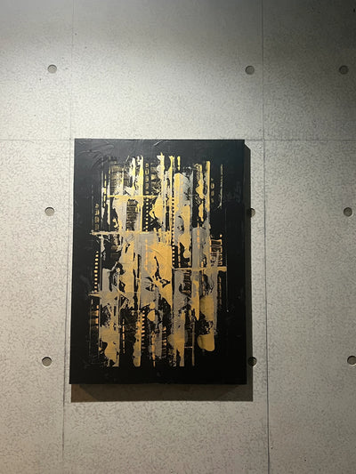 ABSTRACT ON WOODEN PANEL
