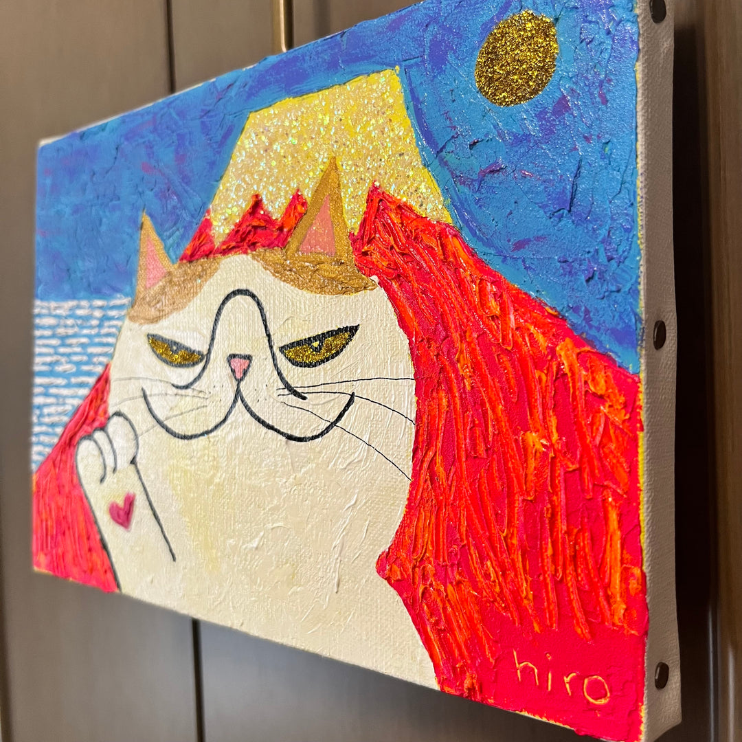 赤富士と招き猫／ひろゆき｜アート絵画・販売通販WASABI(ワサビ)