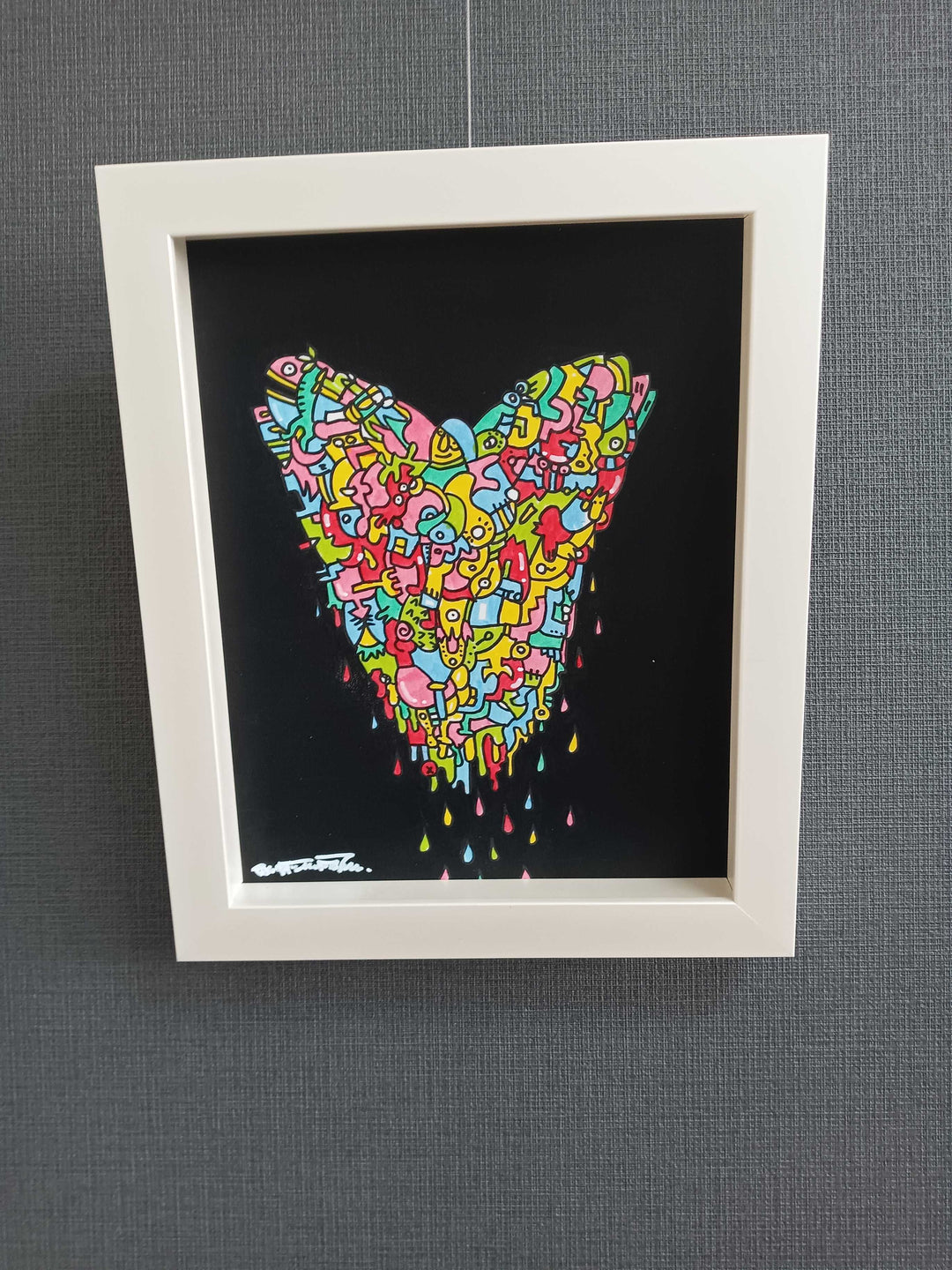 溶けるハートあるいは降り注ぐハート／田村田｜アート絵画・販売通販