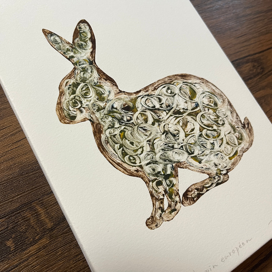 うさぎページ Lapin européen(穴うさぎ)／Norie Yoshioka｜アート絵画・販売通販