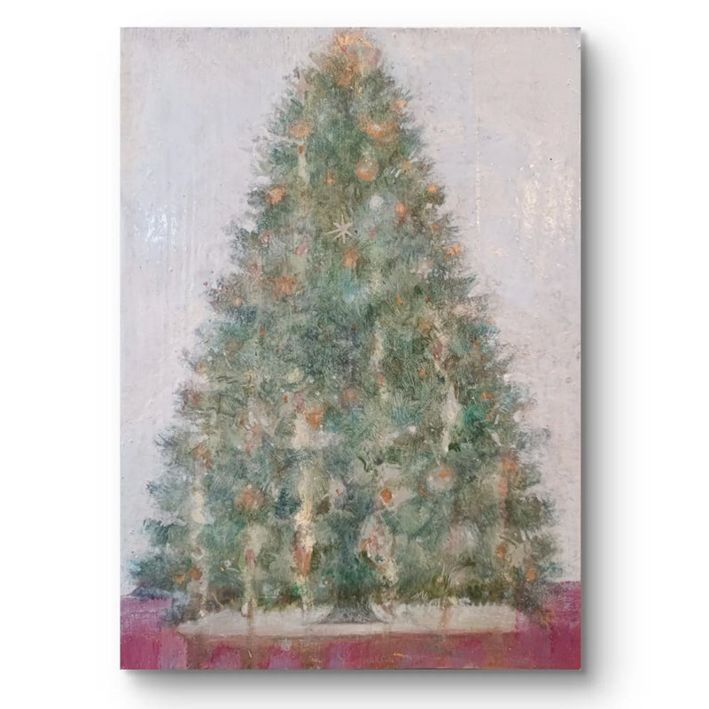 金と緑のクリスマスツリー