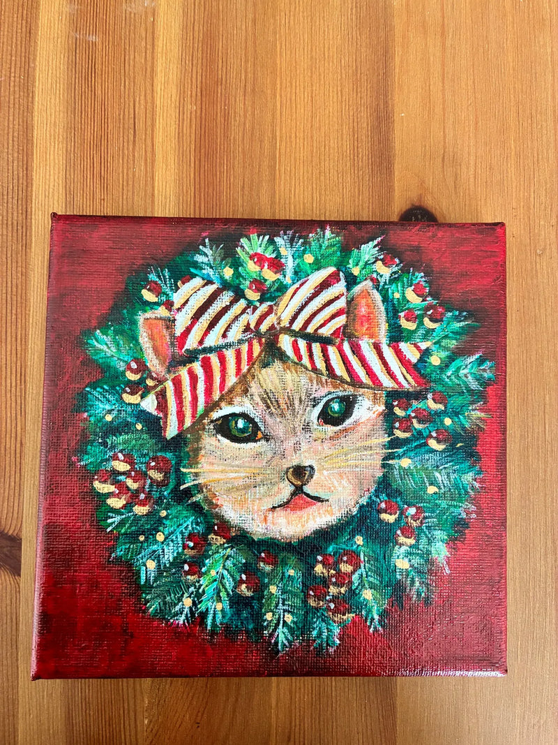 ライオンになりたい猫とクリスマスリース