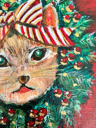 ライオンになりたい猫とクリスマスリース