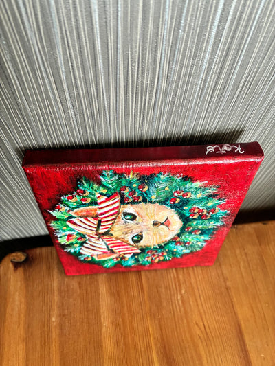 ライオンになりたい猫とクリスマスリース