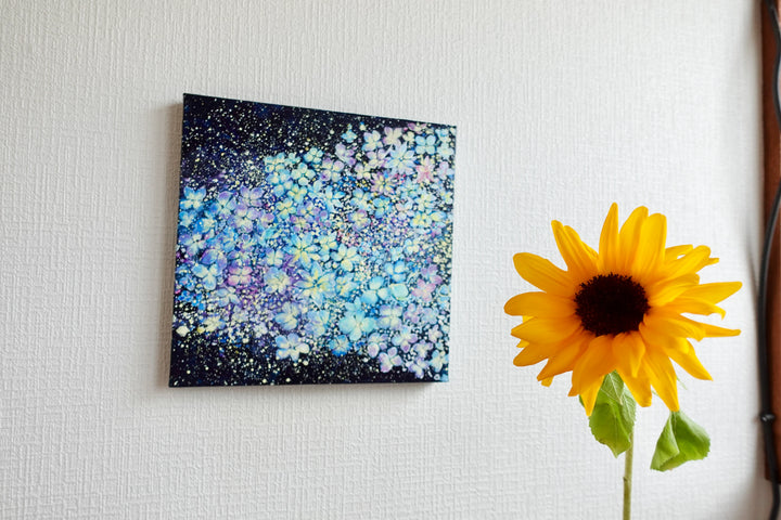 銀河にうかぶ紫陽花／むらいさき｜アート絵画・販売通販WASABI(ワサビ)