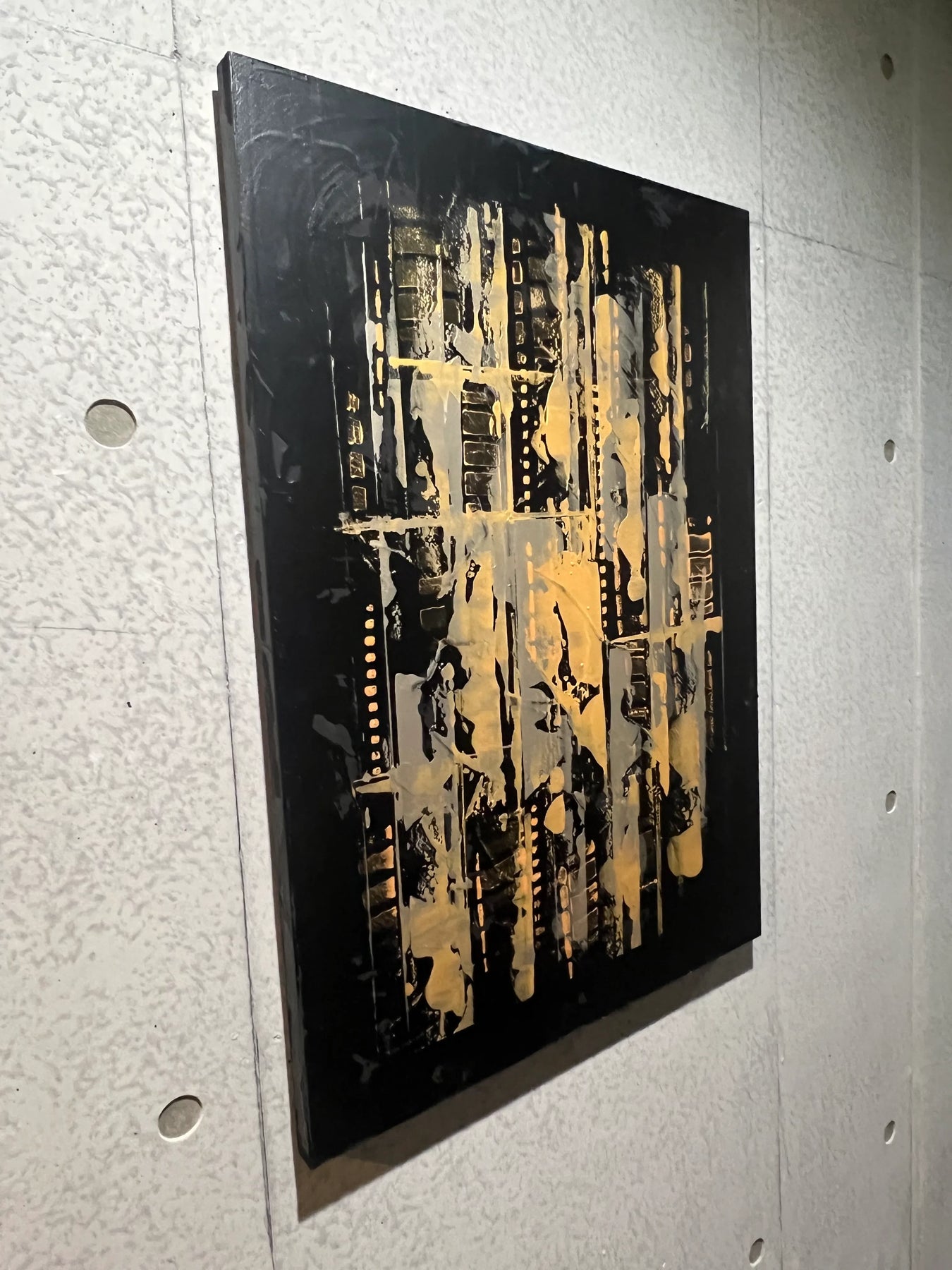 ABSTRACT ON WOODEN PANEL