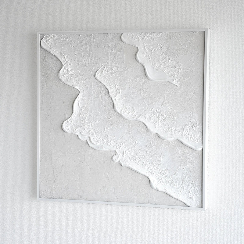【Beach 40×40cm】ホワイトフレーム