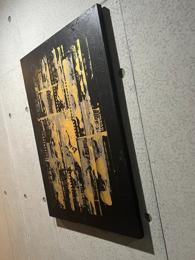 ABSTRACT ON WOODEN PANEL