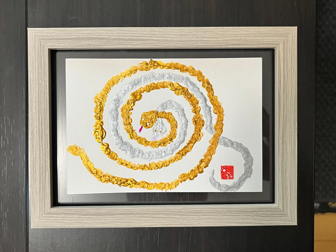 金銀の渦・巳／ひろゆき｜アート絵画・販売通販WASABI(ワサビ)