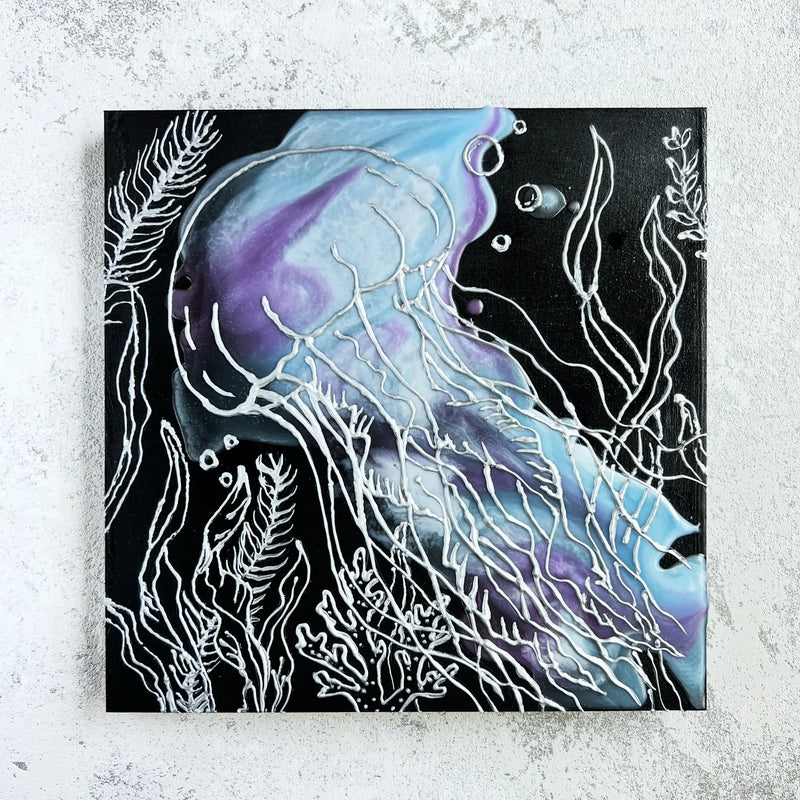 カビ　アート作品　アクリル 海月の奏（かなで）／カスミラン｜アート絵画・販売通販WASABI(ワサビ)