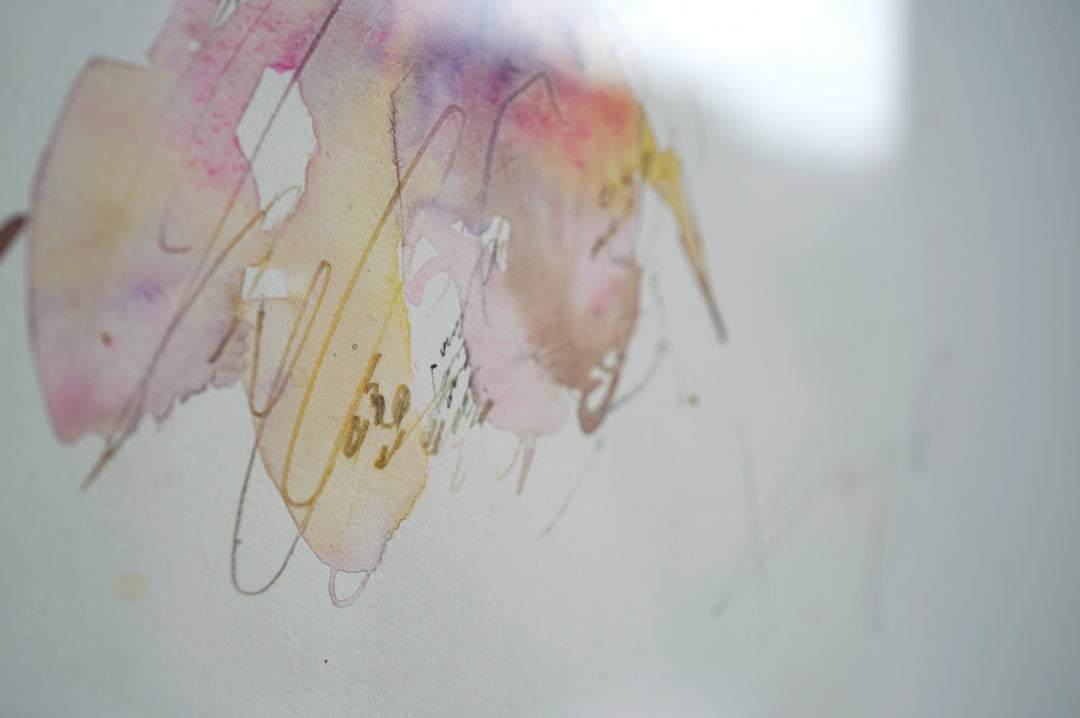 油絵　専用　だいぶ伸びている葉っぱすごく伸びている葉っぱ　　わびさびモダンアート Flourish -芽吹く命-／Kayo Nomura｜アート絵画・販売通販WASABI(ワサビ)
