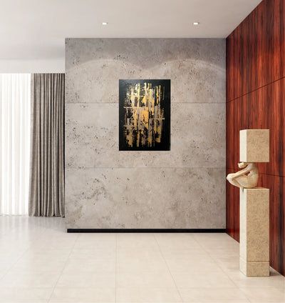 ABSTRACT ON WOODEN PANEL