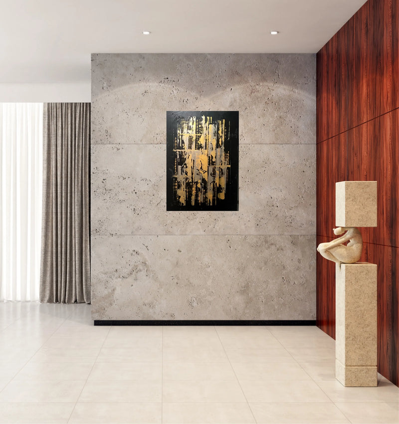 ABSTRACT ON WOODEN PANEL