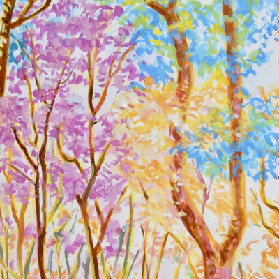 色彩の森　木々の中で