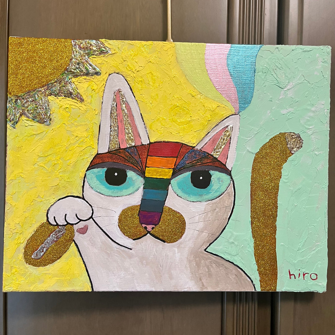 金の招き猫／ひろゆき｜アート絵画・販売通販WASABI(ワサビ)