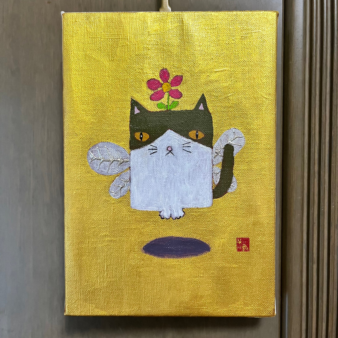 招猫ブルームキティ／ひろゆき｜アート絵画・販売通販WASABI(ワサビ)