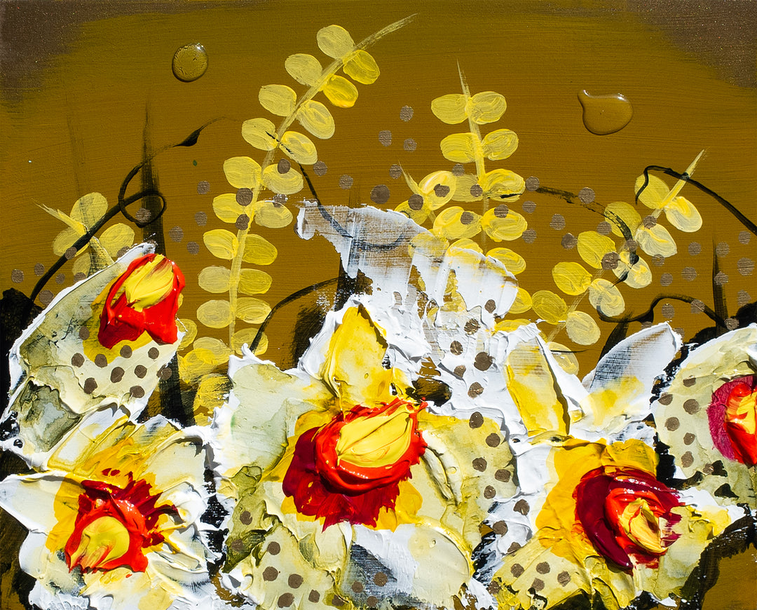 花の水彩画 2025年額装済み dreaming flowers-XVI 2025／菜摘｜アート絵画・販売通販WASABI(ワサビ)
