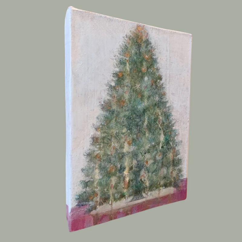 金と緑のクリスマスツリー