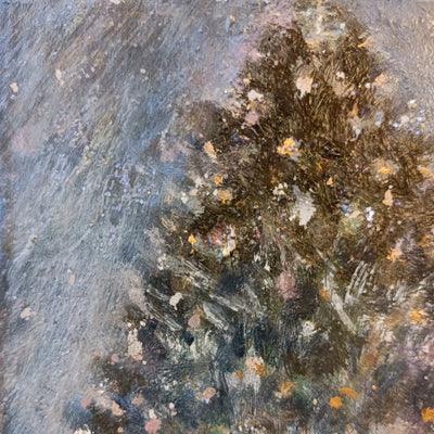 青いオーロラと星屑のクリスマスツリー