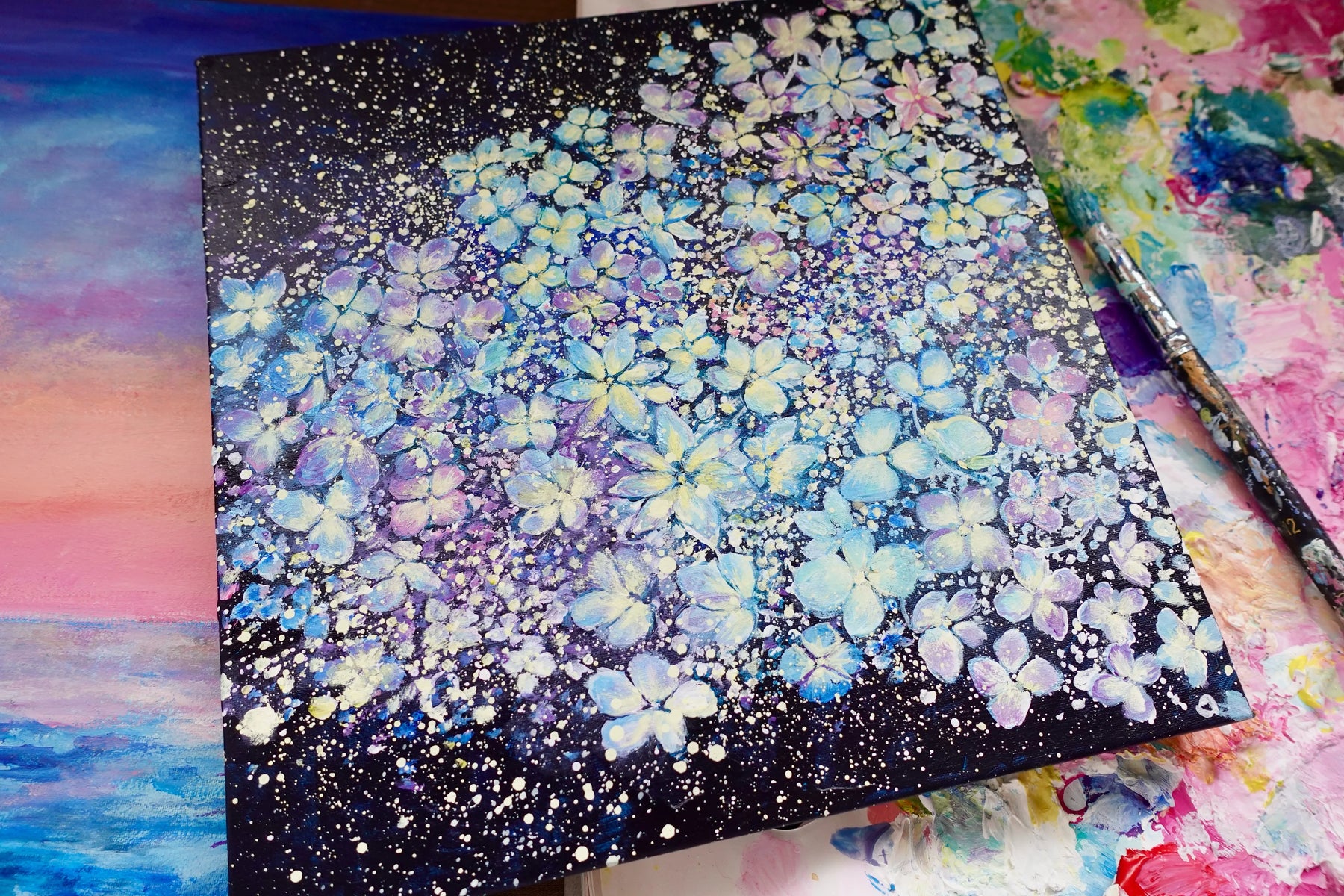 銀河にうかぶ紫陽花