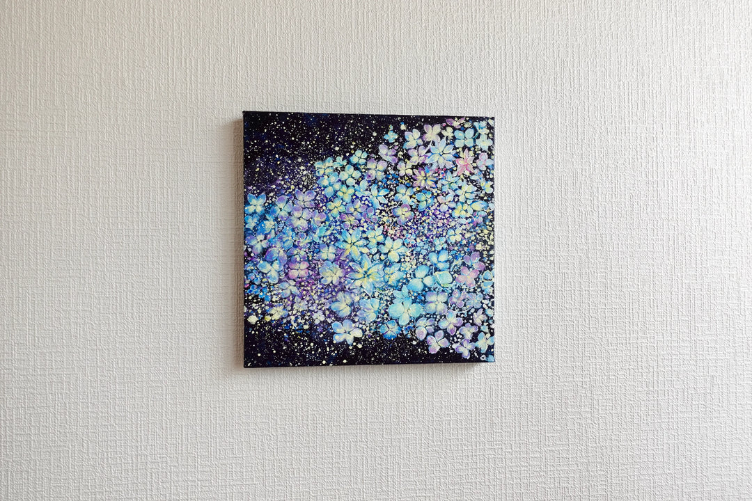 銀河にうかぶ紫陽花／むらいさき｜アート絵画・販売通販WASABI(ワサビ)