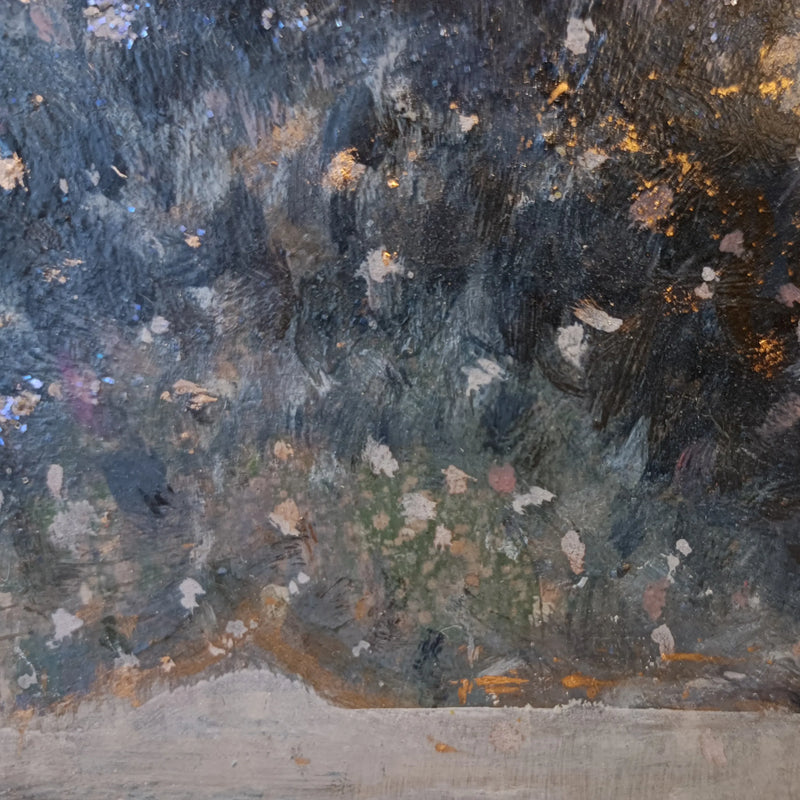 青いオーロラと星屑のクリスマスツリー