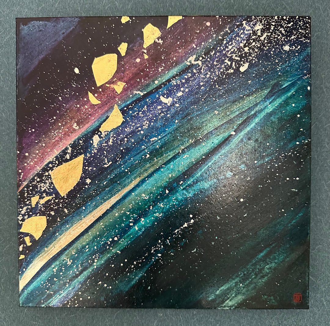 星々のわっしょい　原画　絵画 星空／YUKI｜アート絵画・販売通販WASABI(ワサビ)