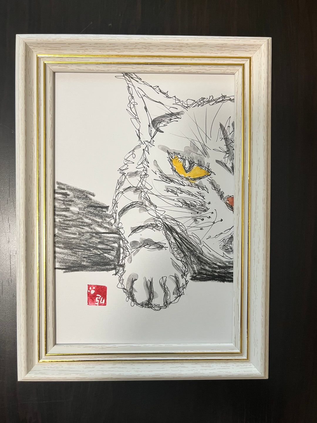 荒描き黒猫／ひろゆき｜アート絵画・販売通販WASABI(ワサビ)