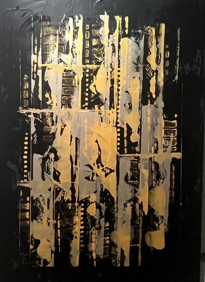 ABSTRACT ON WOODEN PANEL