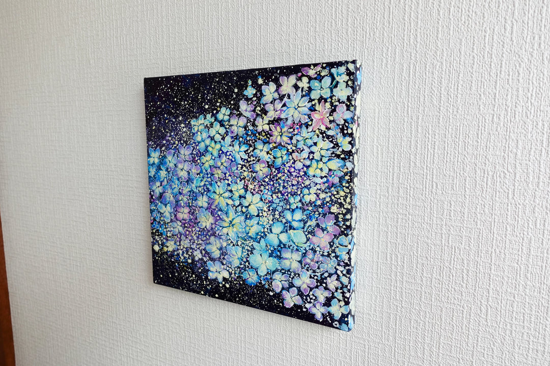 銀河にうかぶ紫陽花／むらいさき｜アート絵画・販売通販WASABI(ワサビ)