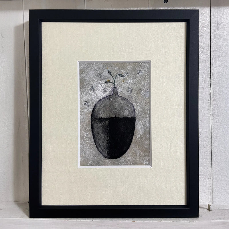 雫-Black Vase