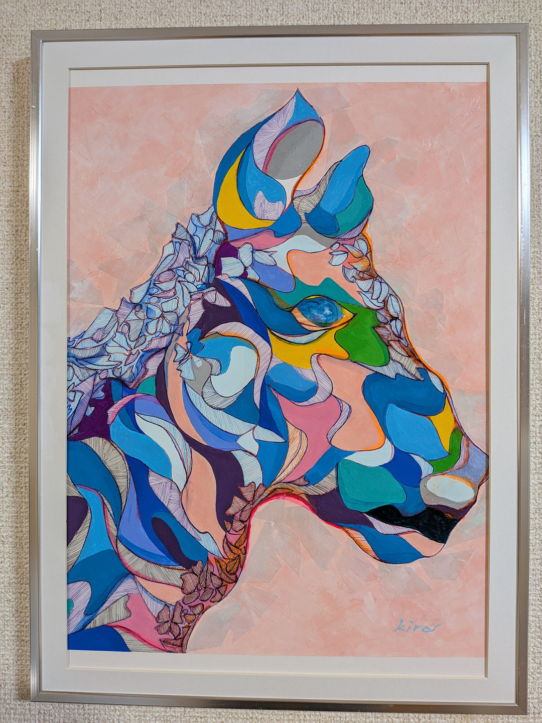 k*i様 「 中和の色が芽吹くとき 」｜絵画 原画 抽象画 絵 動物画 ドローイ Color of Life／kira｜アート絵画・販売通販WASABI(ワサビ)