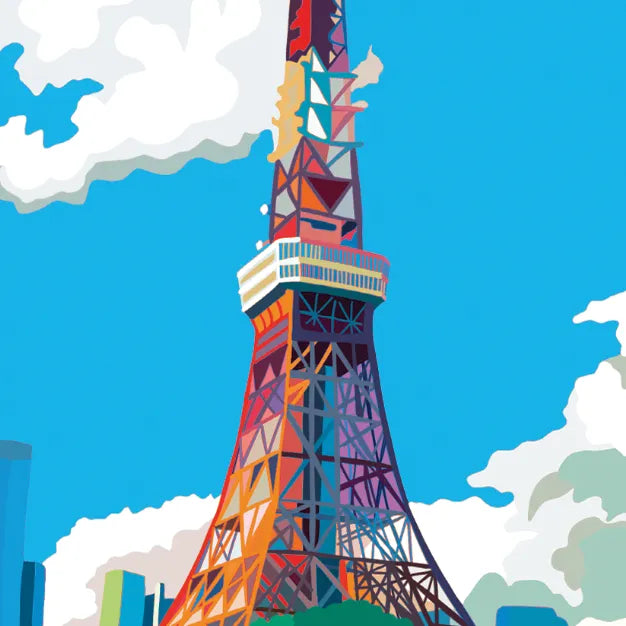 Tokyo Tower -Untangled-／IORI KIKUCHI｜アート絵画・販売通販WASABI