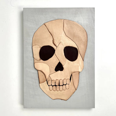 Leather collage art（SKULL）