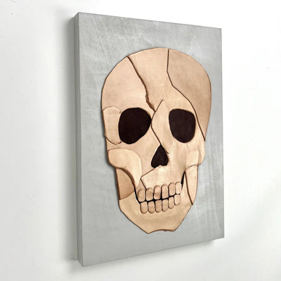 Leather collage art（SKULL）