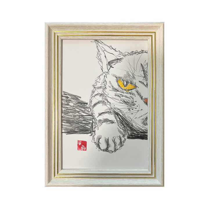 荒描き黒猫／ひろゆき｜アート絵画・販売通販WASABI(ワサビ)