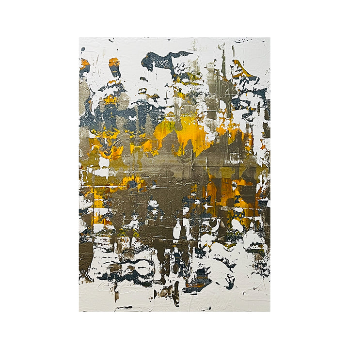 アート　絵画　アクリル　ABSTRACT YELLOW & GOLD MODERN ABSTRACT／ロバート・N・ムーア｜アート絵画