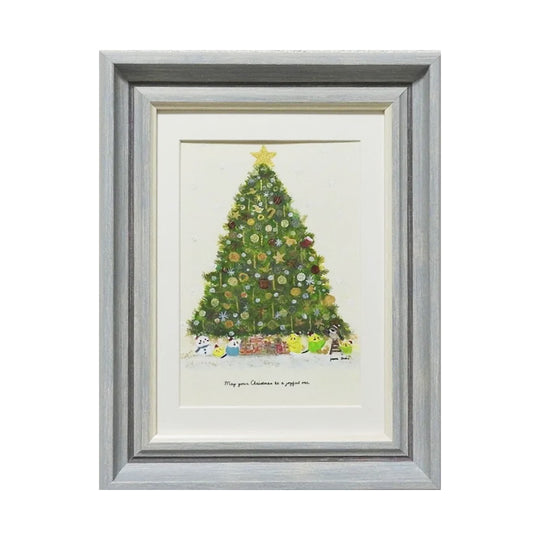 インコたちとクリスマスツリー