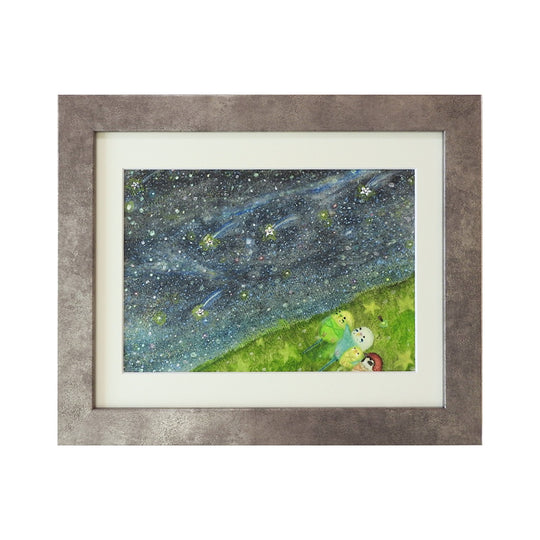 広い空でみた流れ星