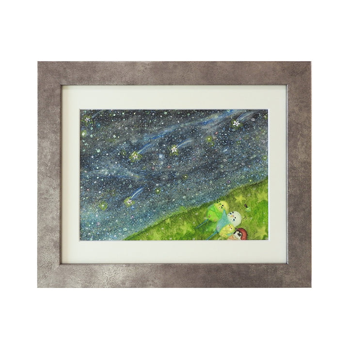 広い空でみた流れ星／yuuwa sachi｜アート絵画・販売通販WASABI(ワサビ)