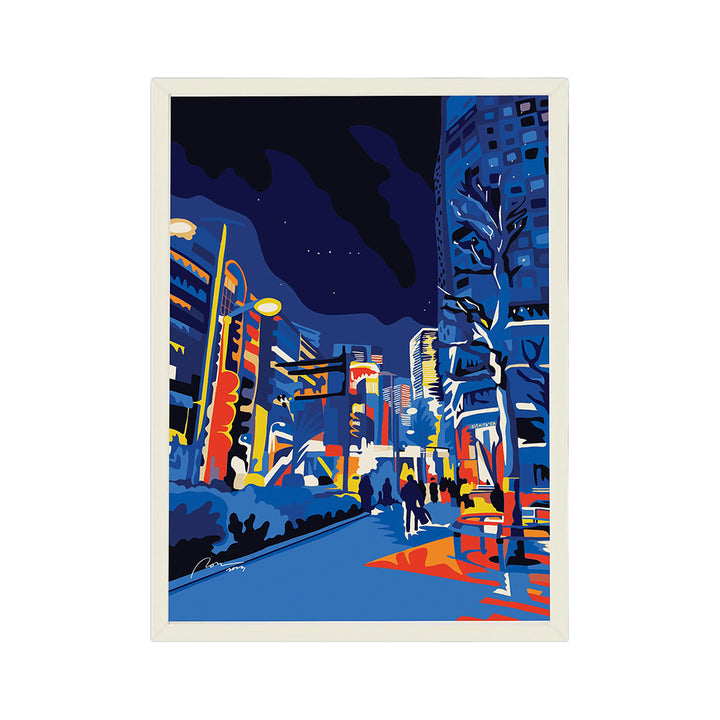 Shibuya Night -B2 size-／IORI KIKUCHI｜アート絵画・販売通販WASABI