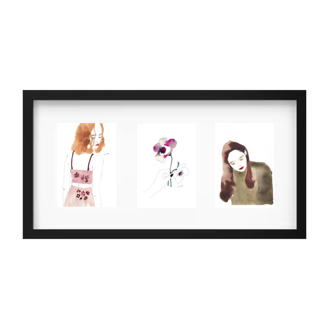 選べるアート3連作 vol.6(額縁 : ブラック)