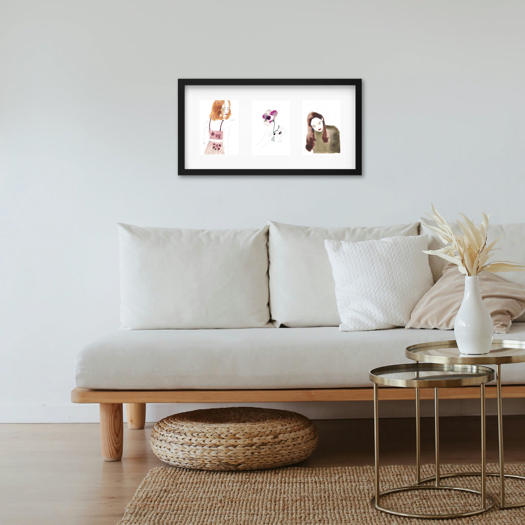 選べるアート3連作 vol.6(額縁 : ブラック)