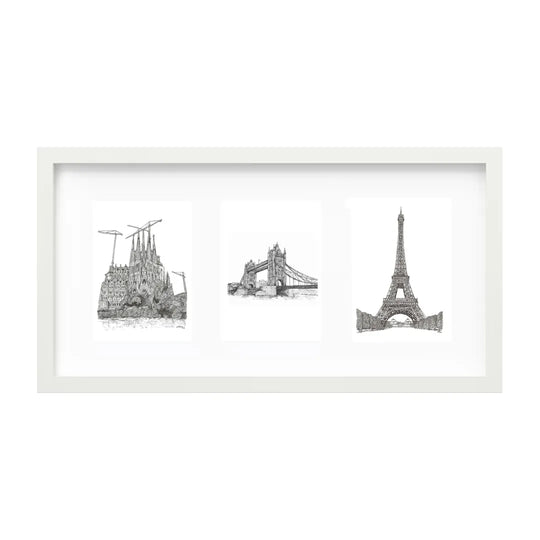 選べるアート3連作 vol.7(額縁 : ホワイト)