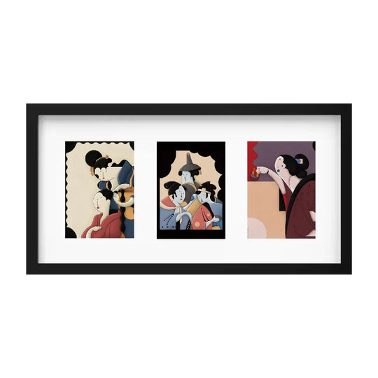 選べるアート3連作 vol.1(額縁 : ブラック)